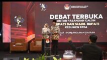 Paslon 1 Cabup-Cawabup Kebumen dalam sesi debat